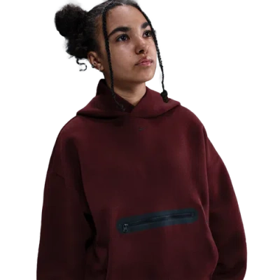 NIKE BOYS NIKE NSW TECH FLEECE OVERSIZED PULLOVER HOODIE