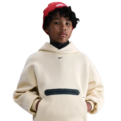 Nike Kids' Boys  Nsw Tech Fleece Oversized Pullover Hoodie In White