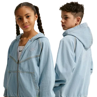 Nike Kids' Boys  Nsw Wr Denim Full Zip Jacket In Blue