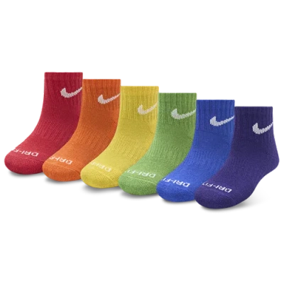 Nike Kids' Boys  Performance Basic Ankle Socks 6 Pack In Multi