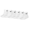 Nike Boys   Quarter Socks 6 Pack Gsb In White/black