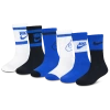 Nike Boys  Retro 6 Pack Crew Socks In Blue