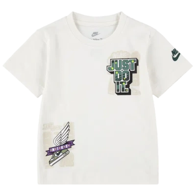 Nike Kids' Boys  Step Up Your Game Short Slv T-shirt In Sail/green
