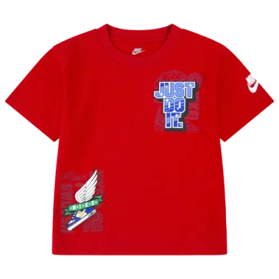 Nike Kids' Boys  Step Up Your Game Short Slv T-shirt In University Red/blue