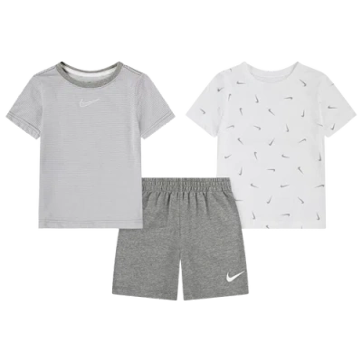 Nike Kids' Boys  Stripe Swooshfetti 3pc Set In Gray