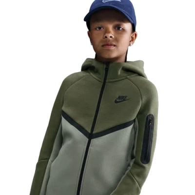 Nike Kids' Boys  Tech Fleece Full-zip In Green