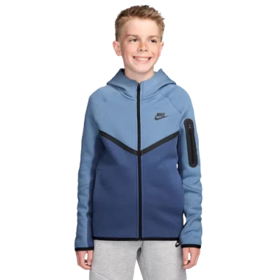 Nike Kids' Boys  Tech Fleece Full-zip In Blue