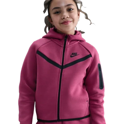Nike Kids' Boys  Tech Fleece Full-zip Hoodie In Pink