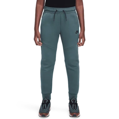 Nike Sportswear Tech Fleece Big Kids' Jogger Pants In Vintage Green/black/black