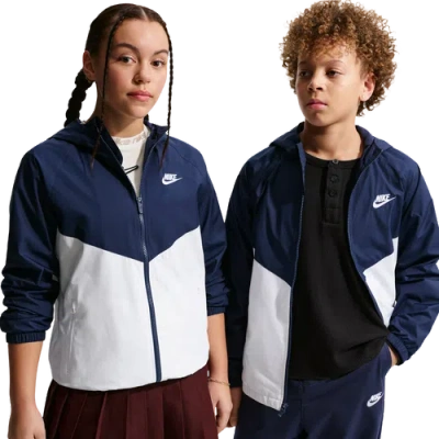 Nike Kids' Boys  Windrunner Hooded Jacket In Blue