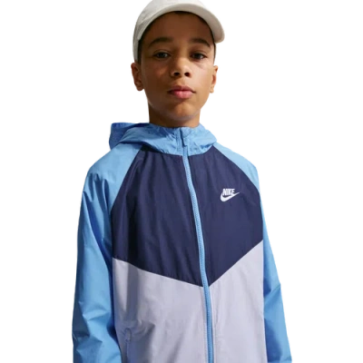 Nike Kids' Boys   Windrunner Hooded Jacket In Blue