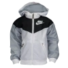 Nike Boys  Windrunner Jacket In Wolf Grey/black/white