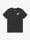 Nike Kids'  Boys Nsw Embroidery Futura T-shirt In Black