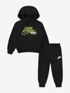 Nike Boys Nsw Fleece Tracksuit In Black