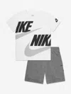 Nike Kids' T-shirt & Cargo Shorts Set In Grey