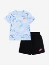 Nike Logo-print Shorts Set In Black
