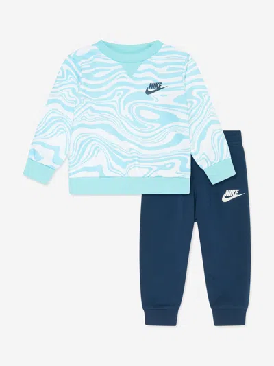 Nike Babies' Boys Nsw Paint Tracksuit In Blue