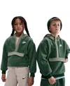 Nike Sportswear Club Fleece Big Kids' Loose 1/4-zip Hoodie In Green