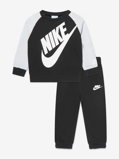 Nike Babies' Boys Oversized Futura Crew Tracksuit In Black