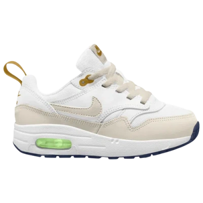 Nike Kids' Boys  Air Max 1 Easyon In White/light Orewood Brown/bronzine