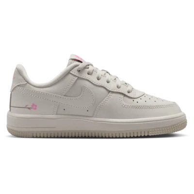 Nike Kids' Boys  Force 1 Low Lace Fl In Light Bone/light Bone/playful Pink