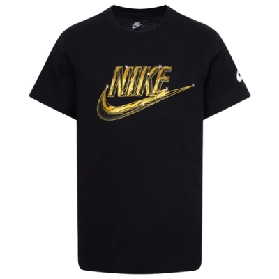 Nike Kids' Boys Preschool   Futura Metallic T-shirt In Black/gold