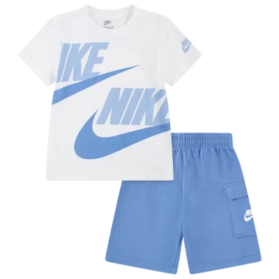 Nike Kids' Boys Preschool   Hbr Cargo Shorts Set In Blue Beyond