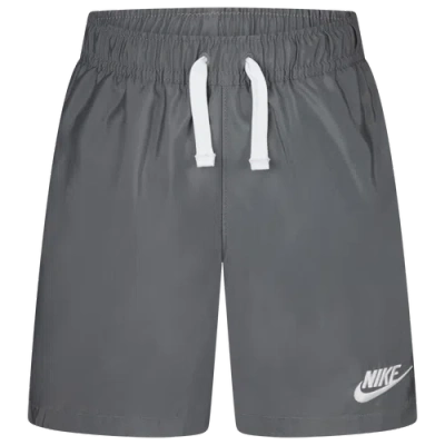 Nike Swoosh Woven Shorts - Little Kid In White/grey