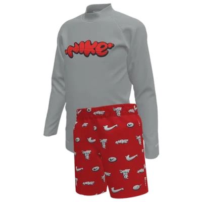 Nike Kids' Boys Preschool   Long Sleeve & Short Set In Gray