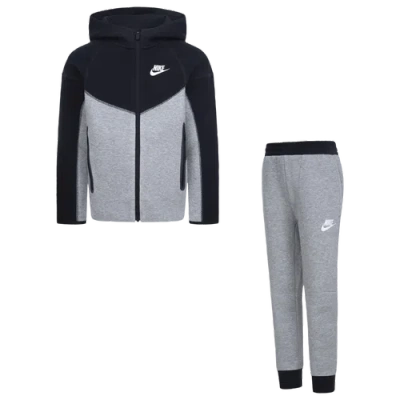 Nike Boys Preschool   Nkn Tech Fleece Set In Black/dark Grey Heather