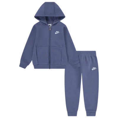 Nike Kids' Boys Preschool   Nsw Lbr Club Fleece Full-zip Set In Blue