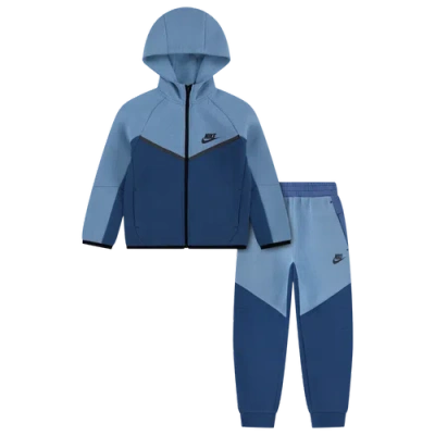 Nike Kids' Boys Preschool   Psb Tech Fleece Full Zip Set In Blue