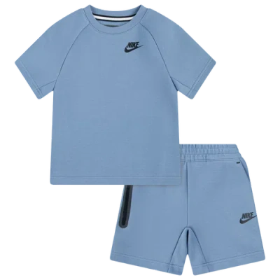 Nike Kids' Boys Preschool   Tech Fleece T-shirt Set In Blue