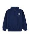 Nike Boys' Quarter Zip Fleece Sweatshirt - Little Kid In Blue