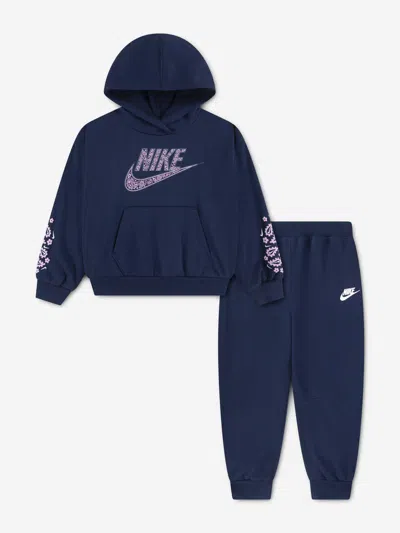 Nike Babies' Boys Retro Hoodie Tracksuit In Blue