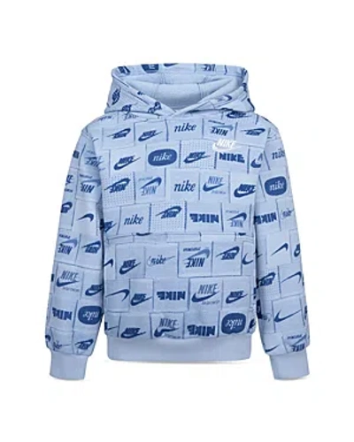 Nike Boys' Sportswear Club Printed Hoodie - Little Kid In Light Armory Blue