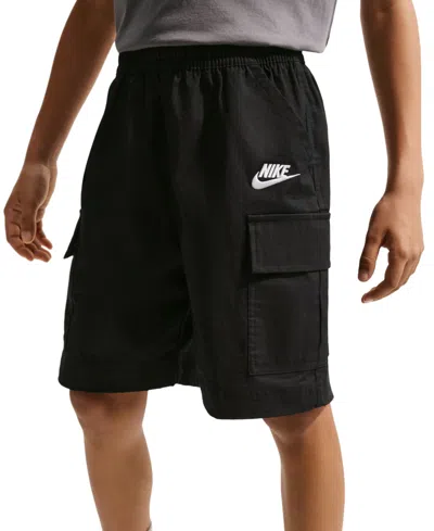 Nike Kids' Boys' Sportswear Club Woven Cargo Shorts In Black