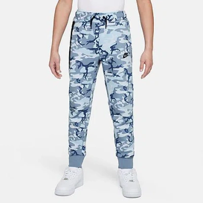 Nike Kids'  Boys' Sportswear Tech Fleece Camo Jogger Pants In Ashen Slate/ashen Slate/black