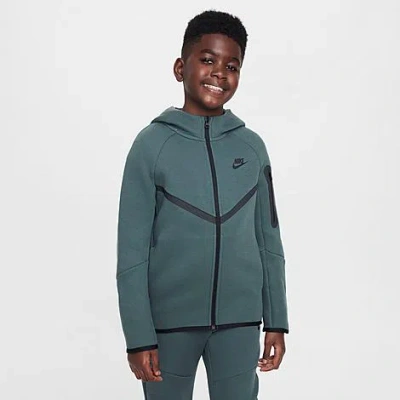 Nike Kids' Sportswear Tech Fleece Full Zip Jacket In Olive/black