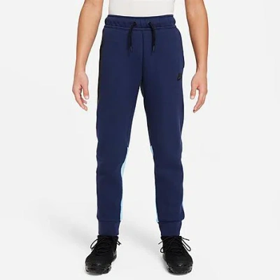 Nike Kids'  Boys' Sportswear Tech Fleece Jogger Pants In Midnight Navy/aquarius Blue/black/black