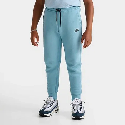Nike Sportswear Tech Fleece Big Kids' Jogger Pants In Denim Turquoise/black/black