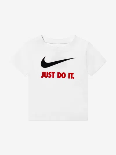 Nike Kids'  Boys Swoosh Jdi T-shirt In White