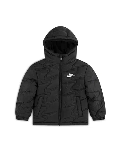 Nike Boys' Swoosh Quilt Puffer Jacket - Little Kid, Big Kid In Black