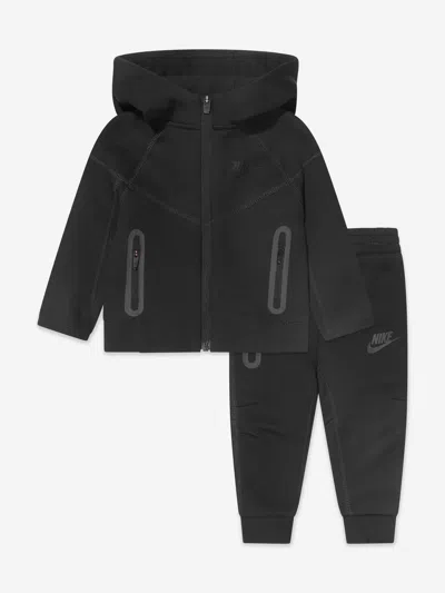 Nike Babies'  Boys Tech Fleece Hooded Tracksuit In Black