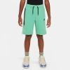 Nike Tech Fleece Big Kids' (boys') Shorts In Spring Green/black/black