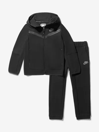 Nike Kids' Boys  Nsw Tech Fleece Full-zip In Black/black