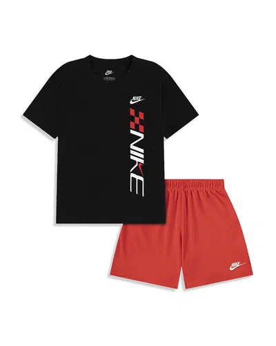 Nike Boys' Tee & Mesh Shorts Set - Little Kid In Multi