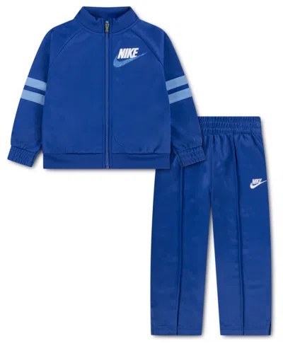 Nike Babies' Boys' Toddler 2t-4t In The Zone Full-zip Jacket And Track Pants, 2-piece Set In Blue