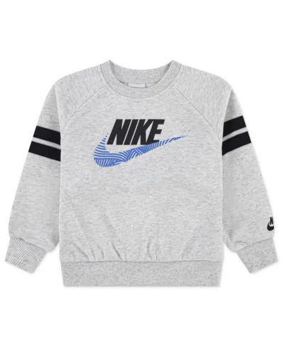 Nike Babies' Boys' Toddler 2t-4t In The Zone Oversized Crewneck Sweatshirt In Gray