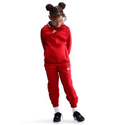 Nike Kids' Boysnswclubfleecetracksuit-boys'gradeschooluniversityred/universityred/black In White